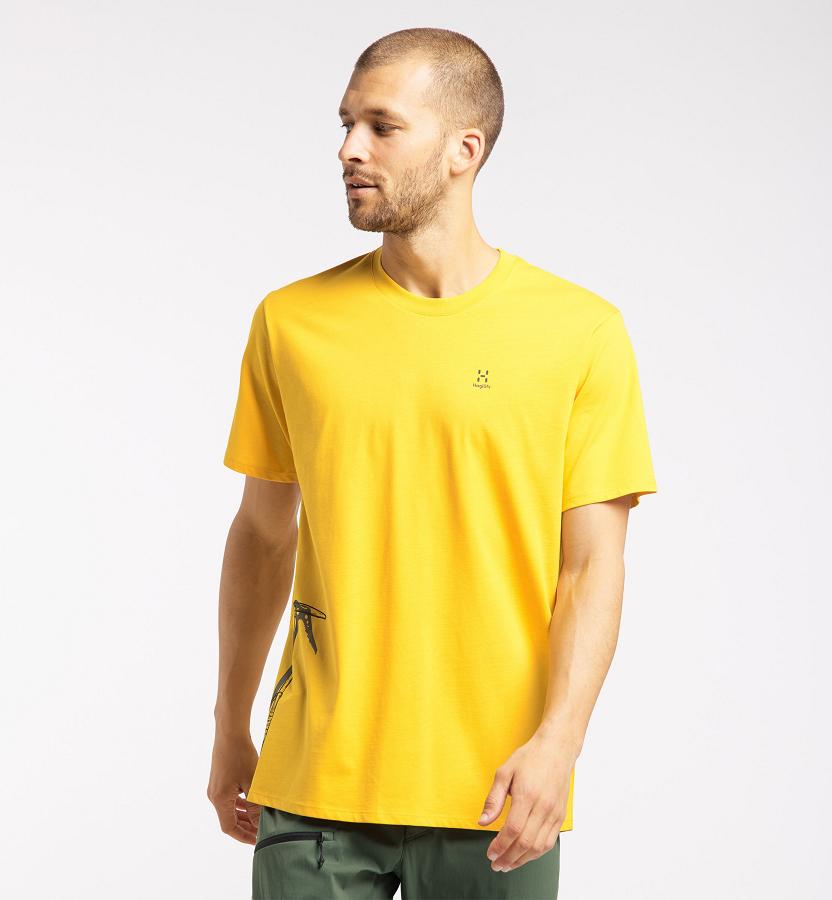 Haglöfs Mens Camp T-Shirt Yellow New Zealand 54671DIJU